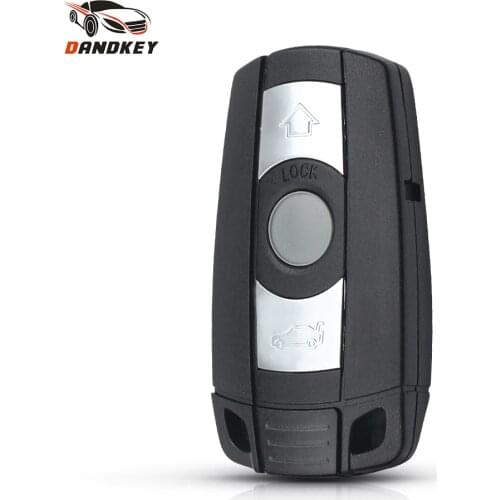 Dandkey Remote 10pcs 3 Buttons Car Key Case Shell For BMW 1 3 5 6 7 Series Smart Key Cover Fob Blade For BMW E90 E91 E92 E60