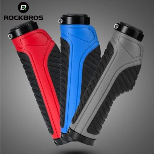 ROCKBROS Cycling MTB Mountain Bike Anti Slip Double Lock Rubber Handlebar Grips Bar Tapes Soft Bicycle Strap Accessories
