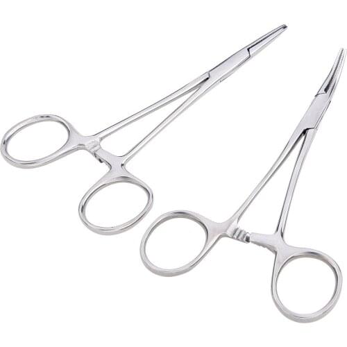12.5 16 18cm Hand Tool Hemostatic Forceps Pet Hair Clamp Fishing Locking Pliers Epilation Tools Curved/Straight Tip
