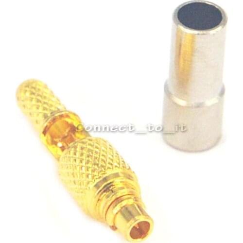 100 Pieces MMCX male plug solder connector for cable RG174 RG316 LMR100 connector