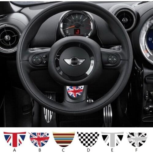 SLIVERYSEA Car Steering Wheel Semicircle Sticker For BMW Mini Cooper R53 R55 R57 R58 R59 R60 R50 R52 JCW F55 F56 #B1380