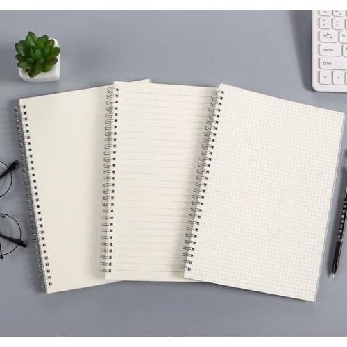 A6/A5/B5 Spiral Notebooks And Journals Agenda Writing Note Diary Dotted Grid/Blank/Line Pages Transparent PP Hardcover School