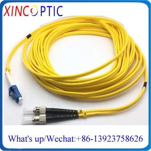 ST-LC SM Dual Fiber Patch Cord,ST/UPC-LC SingleMode,G652D,DX,3.0mm,15/25/30M,Yellow LSZH Jacket,Fiber Patch Cord Connector Cable