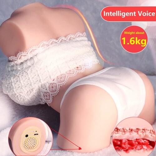 Intelligent Voice Big Ass Sex Doll Male Masturbator Artificial Vagina Real Pussy Erotic Adult Sex Toys For Men Masturbation Cup