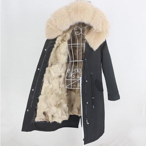 OFTBUY New X-long Parka Waterproof Winter Jacket Women Natural Real Fox Fur Hood Coat Thick Warm Detachable Streetwear Outerwear