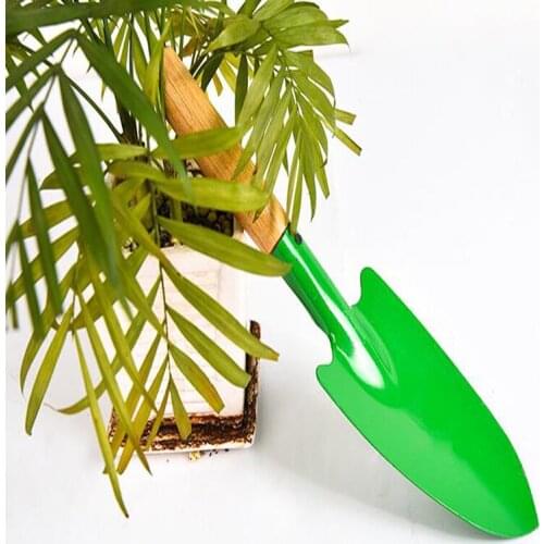 1PC Garden Tool Small Shovel Iron Trowel with wooden handle Family Balcony Vegetable Planting Weeding Outdoor Portable Tool