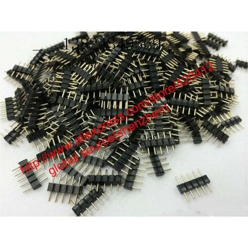 100pcs/lot,5pin RGBW needle connector for RGBW led strip 5pin RGBW led connector plugs for rgb 5050 strip free shipping