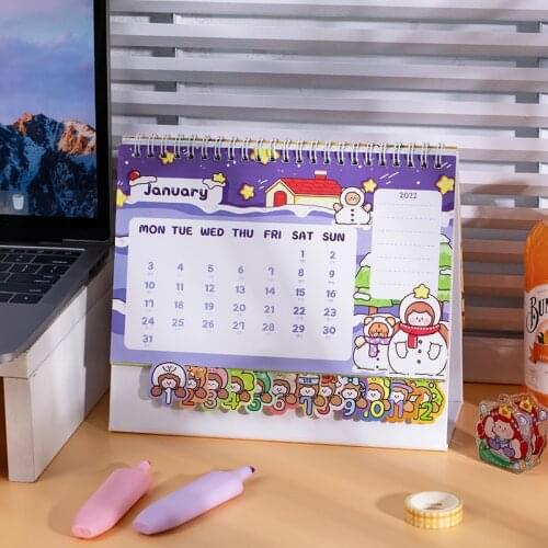 2022 Journey Desktop Calendar With Poster Schedule Table Memo Planner Yearly Week Months Date Organizer Office Desk Decoration