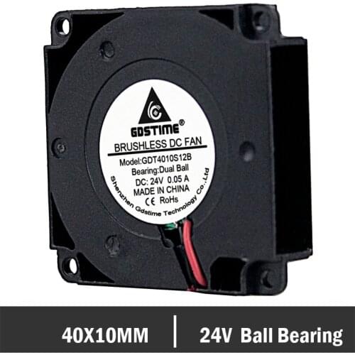 5 PCS Gdstime 3D Printer Fan 4010 Blower 40MM 40x40x10MM 2Pin Ball Bearing 24V DC Mini Cooling Cooler