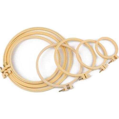 8-25CM 7 Sizes Plastic Frame Embroidery Hoop Ring DIY Needlecraft Cross Stitch Machine Round Loop Hand Household Sewing Tools