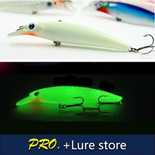 Free shipping 2pcs X 110mm 14g Hard super minnow lure fishing baits all body luminous minnow baits night fishing minnow lure