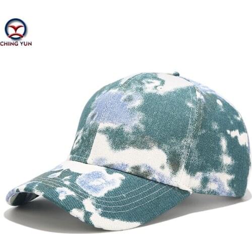 New Baseball cap fashion tie-dye Baseball hat Cotton retro leisure allmatch unisex spring and summer Outdoor sunprotection Caps