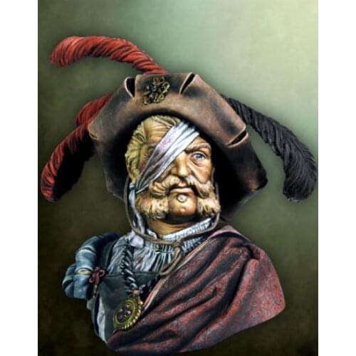 1/10 ancient warrior man bust with Hat Resin figure Model kits Miniature gk Unassembly Unpainted