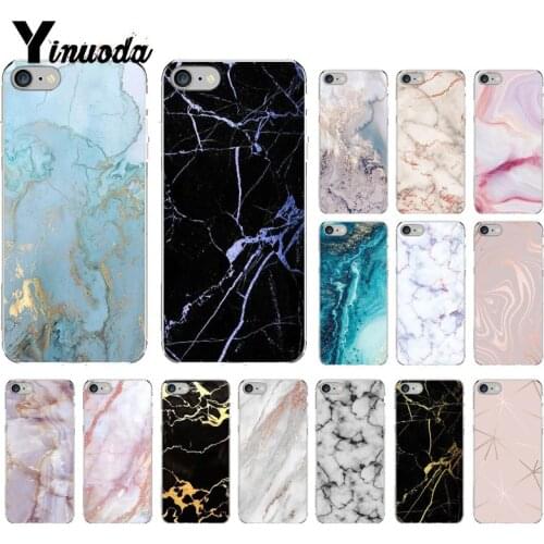 Yinuoda Gold Marble Texture Granite Phone Cover For iphone 12pro max SE 2020 8 7 6 6S Plus X XS MAX 5 5S SE XR 10 Cases