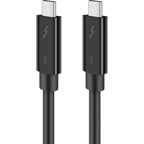 Thunderbolt 3 cable 40Gbps 100W Thunderbolt 3 dock cable 0.7M 2.3ft 20V 5A TB3 cable 5K 4K display 40G Thunderbolt 3 to TB3 male