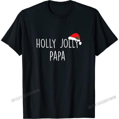 Holly Jolly Papa Shirt, Cute Holiday Christmas Gift Cotton Boy T Shirt Casual Tops Shirts Fashionable cosie