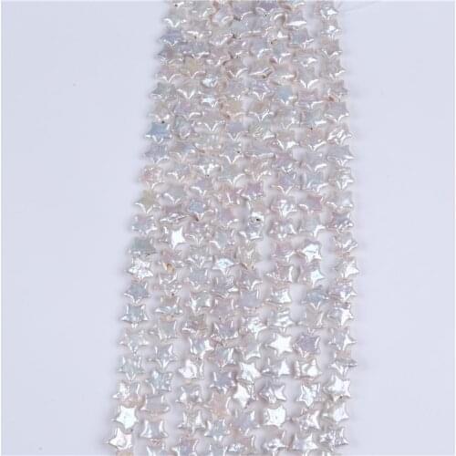 Hot sale 10-12mm star shape freshwater pearl loose beads for making jewelry