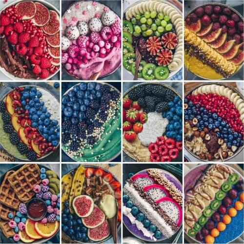 HUACAN Oil Painting Fruit Drawing On Canvas HandPainted Art Gift DIY Pictures Coloring By Number Food Kits Home Decoration