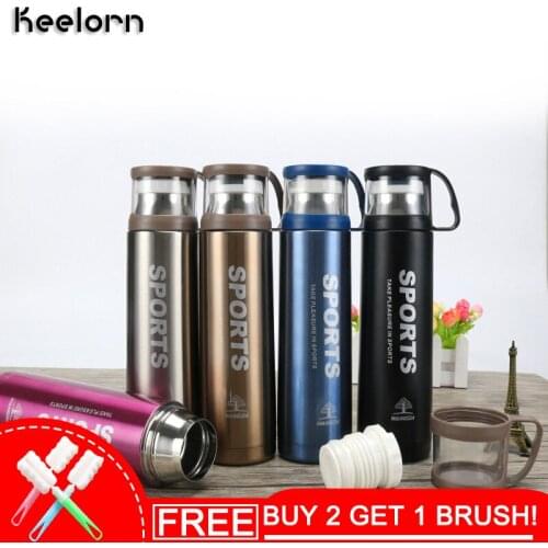 Keelorn 500ml Fashion 304 Stainless Steel Vacuum Flasks Thermoses Cup Tea Coffee Mug Portable Thermal Vacuum Cup Thermosmug