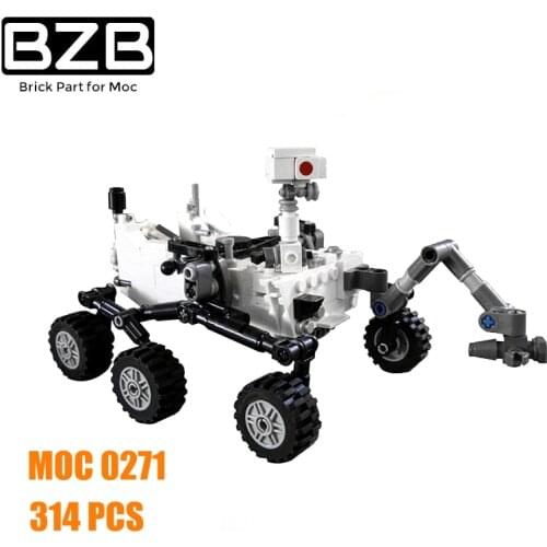BZB MOC Space Mars Station Lander Curiosity Rocket Lunar Rover Shuttle Building Block Model Kids DIY Educational Toys Best Gifts
