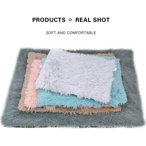 Pet Dog Mat Cat Bed House Fluffy Long Plush Pet Blankets Warm Sleeping Puppy Kennel Pad Cushion for Dogs Pet Accessories