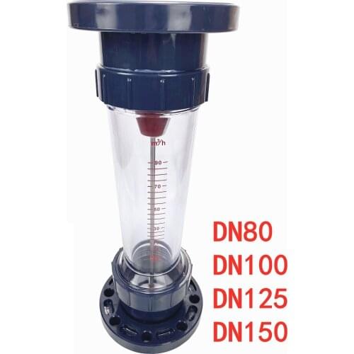 LZS100 Plastic flange rotameter 12-60m3/h or 14-90m3/h or 18-120m3/h for measure liquid