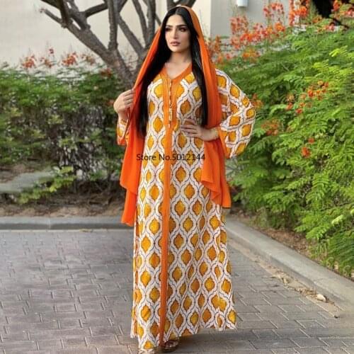 Muslim Women Abaya Pakistani Dubai Dress Bohemian Kaftan Islamic Clothing Turkish Kimono Elegant Lady Long Sleeve Bubu Outfit