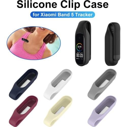 NEW Protective Case For Xiaomi MiBand 5 Bracelet Tracker Anti Lost Soft Cover For Mi Band 5 Shell Silicone Clip Buckle Holder