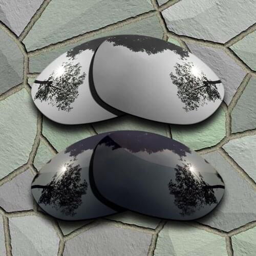 Grey Black&Chrome Sunglasses Polarized Replacement Lenses for Oakley X Metal XX