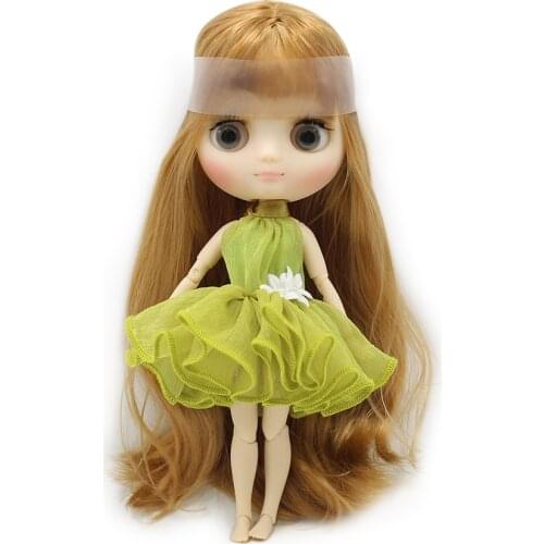 Middie blyth doll 210BL331 golden hair with bangs, 20cm joint middle blyth doll 1/8 bjd toys girl gift