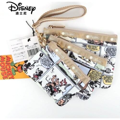 Disney Mickey Mouse Bag Cartoon Woman Handbag Fashion Minnie Girl Coin Purse Light Kawaii Girl Wallet Tote Bags Fanny Pack