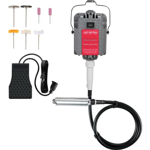 VEVOR 230W S-R Hanging Flex shaft Mill Powerful Motor 4mm with Stepless Foot Pedal Repair Tools for Jewelry Polishing Design