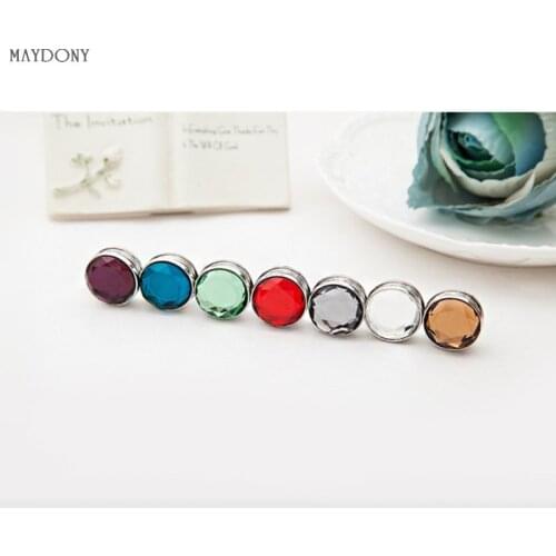 XT43 wholesale fashion glass headwear scarf magnet brooch hijab clips 12pcs/lot