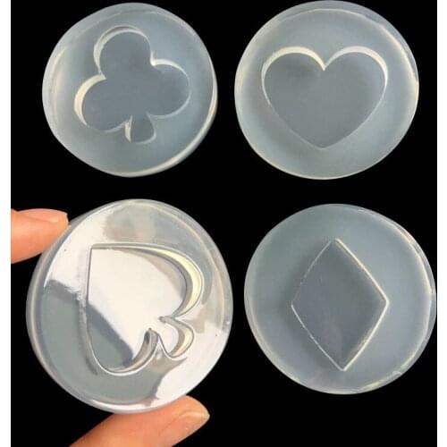 Mirror crystal drop mold playing card mirror accessories