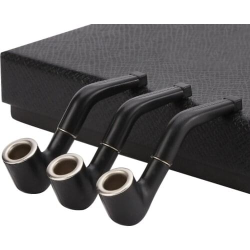 10Pcs Black Tobacco Pipes Cigarette Accessories Filter Food Grade Holder Mouthpiece Filtration Cleaning Holder Gifts for Men