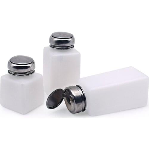 100ml 200ml 250ml Empty Liquid Alcohol Press Bottle Push Glue Residue Remover Clean Tool Portable Dispenser Pump Container