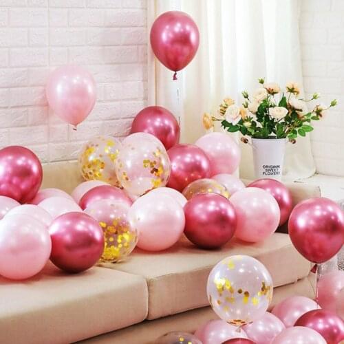 100pcs Balloons Wedding Celebration Supplies Layout Girl Boy Birthday Bachelorette Party Christmas Decoration Mothers Day