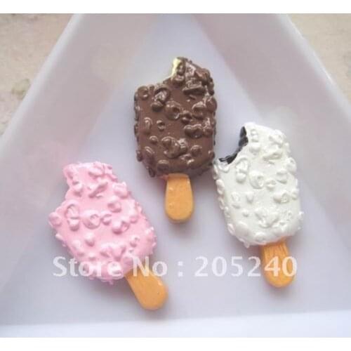 21pcs Hot Sale Kawaii Flat Back Resin Icecream Accessory For DIY Phone,Note Book Decoration