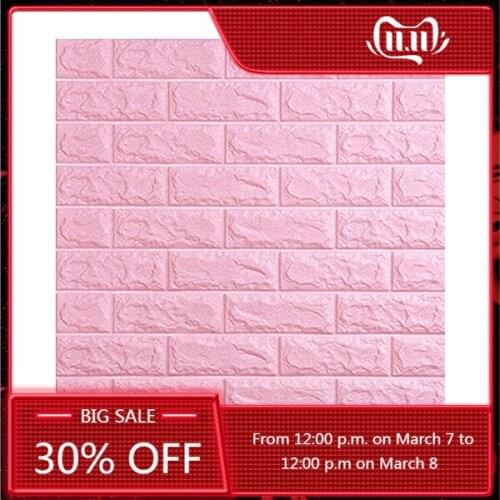 70x77cm 3D Wallpaper Brick Wall Stickers Decor Foam Wall Covering Wall Sticker For Living Room DIY Background