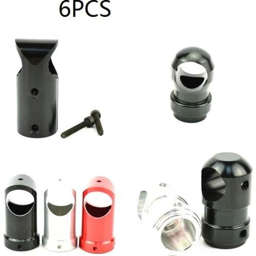 6 uds serie de juntas en T metálicas D12mm/14mm/16mm/18mm/20mm trípode de tres vías tubo de carbono Montaje del conector fijo