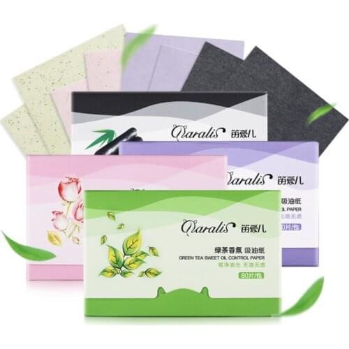 80 pcs Oil Blotting Sheets Facial Absorbent Paper Oil Absorbing Sheet Oily Face Blotting Cleanser Portable