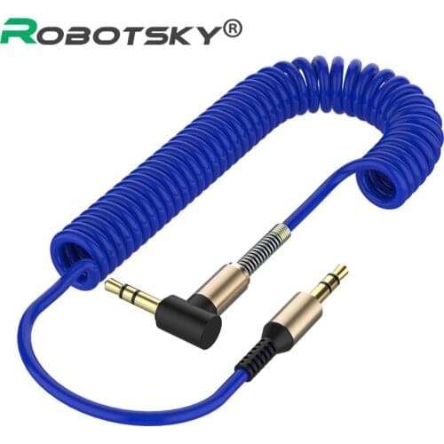 3.5mm Audio Cable for Laptop Speaker 3.5 Jack Male to Male Aux Cable Spring Headphone Cord for Xiaomi redmi for Samsung Galaxy