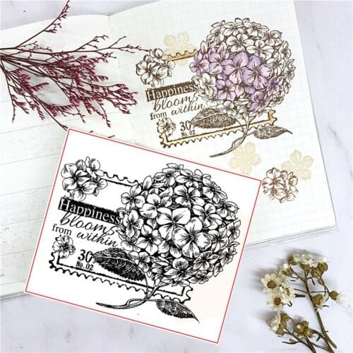 Beautful Flowers Craft Transparent Silicone Stamp for Scrapbooking DIY Photo album Decorative Card Making Clear Stamps Sheet