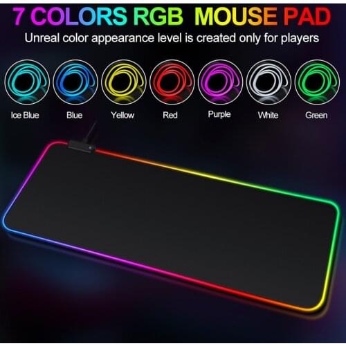 RGB Large Gaming Mousepad LED Backlit Carpet Big size Mause Pad Game Keyboard Mouse Pad Gamer Desk mat Computer Mice Mat