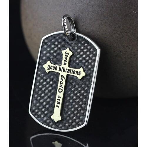 L&P New Fashion Cross Necklaces For Women Men 925 Sterling Silver Pendant Prayer Necklaces Fine Jewelry Pendant Birthday Gift