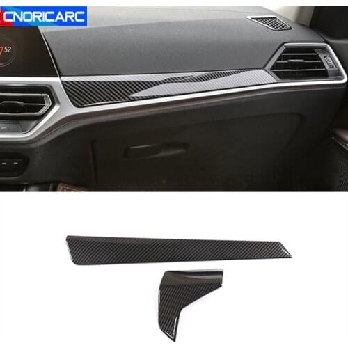 Center Console Dashboard Panel Decoration Cover Trim Carbon Fiber Style For BMW 3 Series G20 G28 2020 LHD Interior ABS Stickers