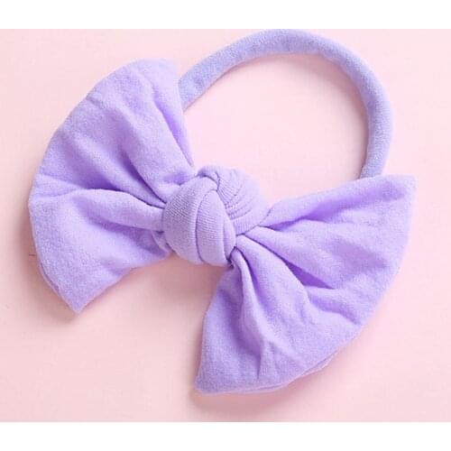Baby nylon headband with nylon bow, Large Bow on Nylon Headband, Newborn Baby turban, Dainty Bow, Tiny Hair Bows HB387S