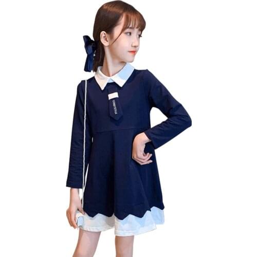 Dresses For Girls Big Bow Party Dress For Kids Girl Long Sleeve Children Dress Spring Autumn Costumes For Girls