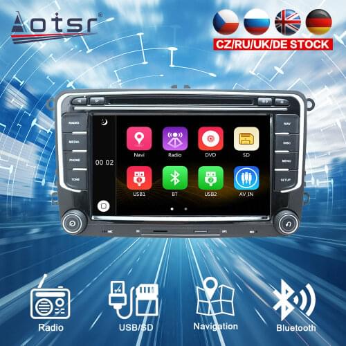 For VW Passat Golf Jetta Tiguan Skoda Scirocco Octavia Touran Wince 6.0 Single DIN 7 Inch GPS Navigation Player in-Dash Radio