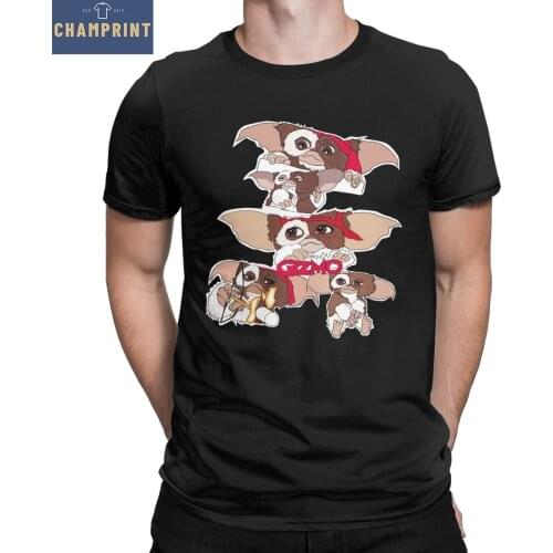 Gizmos Gremlins Mens T Shirt 80s Movie Mogwai Monster Sci Fi Vintage Tees Short Sleeve T-Shirts Cotton Party Clothing